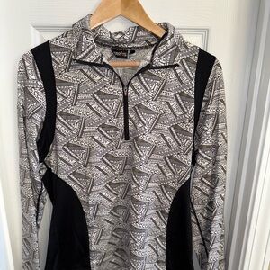 Kerrits Pullover Jacket Womens L Quarter Zip Stretch Athletic Casual Comfy Run